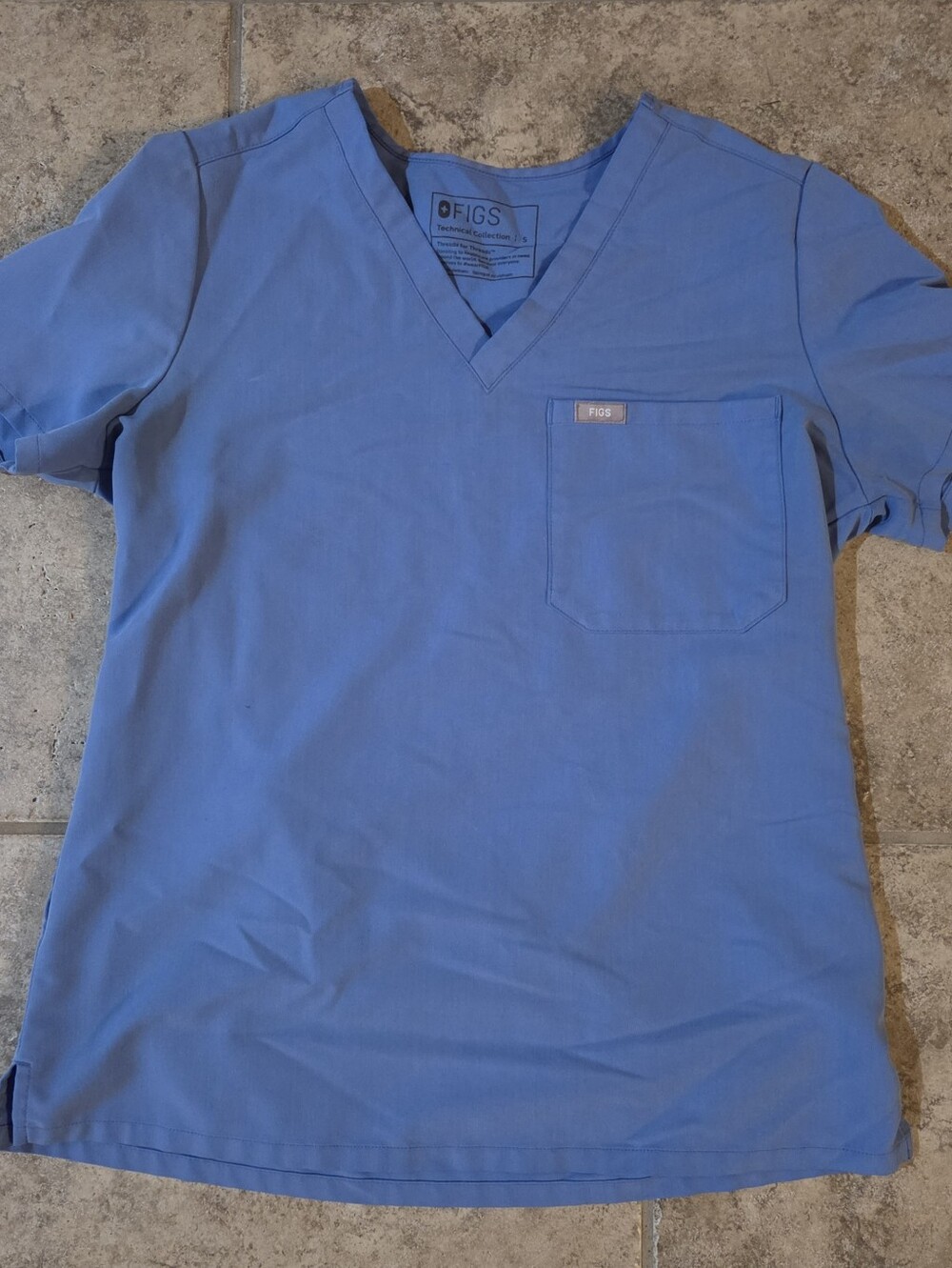 Figs Women's Light Blue Scrub Top